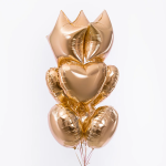 Шар (18''/46 см) Сердце, Античное золото, 1 шт., 201500BG