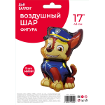 Шар с клапаном (17''/43 см) Мини-фигура, Щенок Полицейский, 5 шт. в уп., 24052