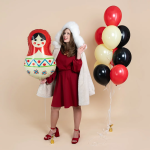 Шар (31''/79 см) Фигура, Матрешка Русский узор, 1 шт. в уп., 943128