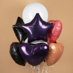 Шар (19''/48 см) Сердце, Темно-фиолетовый, 1 шт., 226269