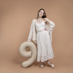 Шар (40''/102 см) Цифра, 9 Slim, Кремовый Латте, Матовый, 1 шт. в уп., B901919MCL