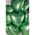 Шар (19''/48 см) Сердце, Зеленый мох, Бохо, 1 шт., 228386