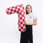 Шар (34''/86 см) Цифра, 7 Клеточки, Розовый/Фуше, 1 шт. в уп., 26647