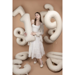 Шар (40''/102 см) Цифра, 8 Slim, Кремовый Латте, Матовый, 1 шт., 901918MCL