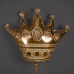 Шар (39''/99 см) Фигура, Корона, Золото, 1 шт. в уп., 15450P