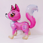 Шар (21''/53 см) Фигура 3D, Лиса, Розовый, 1 шт. в уп., 19627