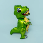 Шар (30''/76 см) Фигура 3D, Маленький динозавр, Зеленый, 1 шт. в уп., 15527