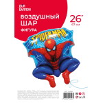 Шар (26''/66 см) Фигура, Герой Паук в прыжке, 1 шт. в уп., 24506