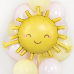 Шар (35''/89 см) Фигура, Солнце, Сатин, 1 шт., 27423