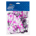 Конфетти фольга Круг, Розовый микс, Металлик, 1 см, 50 г., 6015302