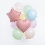 Шар (18''/46 см) Сердце, Светло-розовый, Сатин, 1 шт., 27184