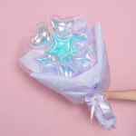 Шар с клапаном (10''/25 см) Мини-сердце, Прозрачный, Хамелеон, 1 шт., 27170