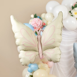 Шар (37''/94 см) Фигура, Нежная бабочка, Кремовый, Сатин, 1 шт., 27255