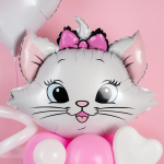 Шар (23''/58 см) Фигура, Кошечка Мари (надув воздухом), 1 шт., 24774