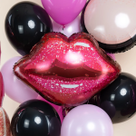 Шар (28''/71 см) Фигура, Губы, 1 шт., 27541