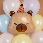 Шар (24''/61 см) Фигура, Капибара в колпачке, 1 шт., 26404