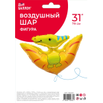 Шар (31''/79 см) Фигура, Динозавр Птеродактиль, Желтый, 1 шт. в уп., 19646P