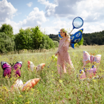 Шар 3D (45''/114 см) Фигура, Бабочка, Карнавальные крылья, Голубой, 1 шт., 23734