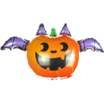 Шар (33''/84 см) Фигура, Тыква Летучая мышь, Оранжевый, 1 шт., 23497
