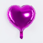 Шар (18''/46 см) Сердце, Фуше, Металлик, 1 шт., 123033