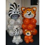 Шар (36''/91 см) Фигура, Большая голова, Веселая Зебра, 1 шт., R386