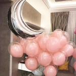 Шар (35''/89 см) Фигура, Полумесяц, Серебро, 1 шт., 901555P