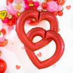 Шар (40''/102 см) Сердце, Контур, Красный, 1 шт., 23902