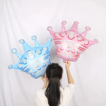 Шар (30''/76 см) Фигура, Корона, Розовый, 1 шт., 15531