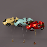 Шар (43''/109 см) Фигура, Гоночная машина, Формула 1, Желтый, 1 шт. в уп., 26182P