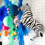 Шар (42''/107 см) Фигура, Зебра, Черный, 1 шт., 901626N