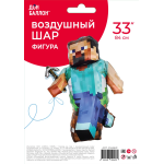 Шар (33''/84 см) Фигура, Пиксельный герой, 1 шт. в уп., 23486P