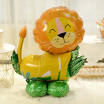 Шар 3D (34''/86 см) Фигура на подставке, Лев, 1 шт. в уп., 21807