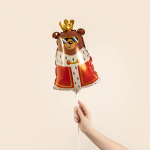 Шар (13''/33 см) Мини-фигура, Король дня, 5 шт. в уп., 943562