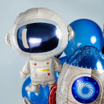 Шар (33''/84 см) Фигура, Космонавт, 1 шт. в уп., 15468P