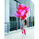 Шар (12''/30 см) Сердце, Красный (015), пастель, 12 шт., 628141