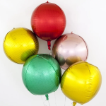 Шар 3D (24''/61 см) Сфера, Стерео, Зеленый, Голография, 1 шт., 550046