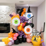 Шар 3D (22''/56 см) Сфера, Хэллоуин, Глаз Монстра, Красный, 1 шт., 23505