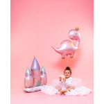 Шар (28''/71 см) Фигура, Динозаврик Принцесса, Розовый, 1 шт. в уп., G72123-P