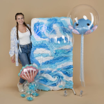 Шар (18''/46 см) Сфера, Deco Bubble (черная упаковка), широкий клапан, Прозрачный, Кристалл, 10 шт. , 5523182