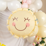 Шар (22''/56 см) Фигура, Солнышко, Кремовый, 1 шт., 26789