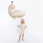 Шар (39''/99 см) Фигура, Динозаврик в колпачке, Сатин, 1 шт., 24793