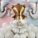 Шар 3D (47''/119 см) Фигура на подставке, Медвежонок для малыша, 1 шт. в уп., GK70017-P