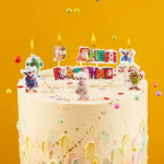 Свечи Буба, С Днем Рождения!, 9*2,5 + 4 см, 3 шт. с держат., 50911