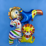 Шар (32''/81 см) Фигура, Зебра, Разноцветные полоски, 1 шт., 19222