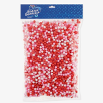 Шарики пенопласт, Цветной микс, Красный/Розовый, 6-8 мм, 20 гр., 6231119