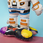 Шар 3D (27''/69 см) Фигура на подставке, Космонавт, 1 шт. в уп., 23843