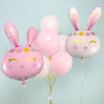 Шар (32''/81 см) Фигура, Цветочный Зайка, Розовый, 1 шт., 23359