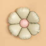 Шар (24''/61 см) Цветок, Ромашка (надув воздухом), Кремовый, Сатин, 1 шт. в уп., 26279P