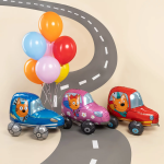 Шар (29''/74 см) Фигура 3D, Три Кота, Компот в машинке, 1 шт. в уп., 401137