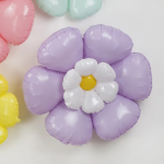 Шар (43''/109 см) Цветок, Ромашка, Сиреневый, 1 шт., 23234